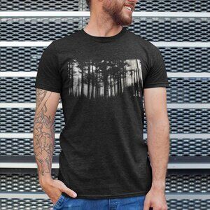 Outdoors Graphic Tee Men Nature Forest Hiking Shirt